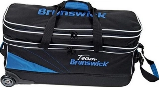BRUNSWICK TAŠKA NA 3 KOULE TOTE TEAM SLIM S PROSTOREM NA BOTY ČERNO KOBALTOVĚ MODRÁ
