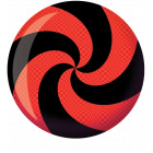 BRUNSWICK VIZ-A-BALL SPIRAL RED BLACK